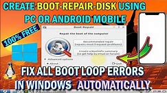 Create a USB Boot Repair Disk to Fix Windows 10 Blue Screen Boot Loop & Start-up Failure