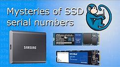 Mysteries of SSD serial numbers - how to find them using Windows and Linux.