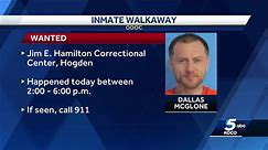 Officials search for walkaway inmate from Jim E. Hamilton Correctional Center