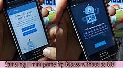 Samsung j1 mini prime (j105f) frp bypass 6.0 without pc