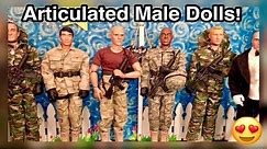 Long Chat of World Peacekeepers male articulated, near Ken sized dolls w/ clothes & shoe options