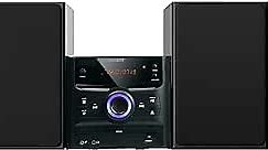 WISCENT Stereo Shelf System for Home with Bluetooth, Compact Micro Stereo System with CD Player, FM Radio, USB MP3 Playback, AUX-in,Mic, Headphone Jack, Remote Control,30W Home CD Stereo Shelf System