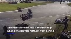Racer's insane 360-degree backflip crash leaves spectators speechless