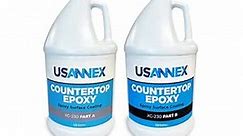 USANNEX Industrial-Grade Epoxy Coating Kit for Table Top & Countertop - Easy to USE, Long Lasting Resin Ideal for Metal - Woodwork. Resists Acids, Alkalis, Solvents and Other Damaging Chemicals.