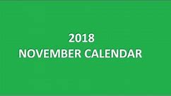 November 2018 Calendar Printable, Templates, Holidays, Blank, PDF