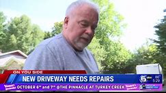 New driveway needs repairs