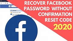How to recover facebook password without confirmation reset code