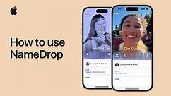 Share your contact info with NameDrop