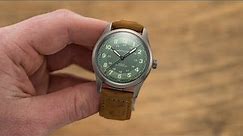 A Wearable Titanium Field Watch From Hamilton With A Pop of Color - Khaki Field Auto Titanium 38mm