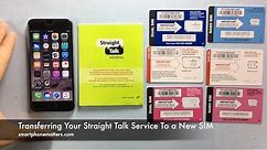 Transferring Your Straight Talk Service To a New SIM