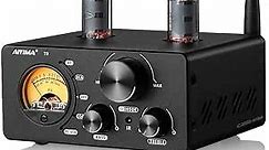 AIYIMA T9 100W*2 Bluetooth Stereo Amplifier Class D Amp 2.0/2.1 Channel Tube Power Amp with PC-USB DAC Coaxial Optical inputs &VU Meter & Bass Treble Tone Control for Home Stereo Speakers