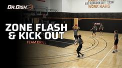 Team Basketball Shooting Drills: Zone Flash & Kick