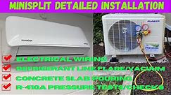 How To Install Pioneer Mini-split 110V| Detailed Ductless Air Conditioner Install | Garage A/C