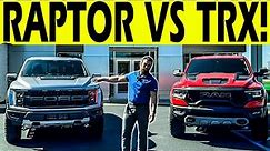 2021 Ford Raptor vs 2021 RAM TRX - FULL Side by Side Review! 😮