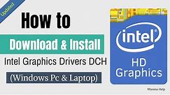 How to Download and Install Intel Graphics Driver in Windows 10/8/7 (Updated)