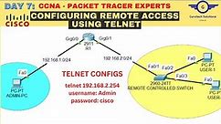 CCNA DAY 7: Configuring Telnet on a Switch | Configuring Remote Access Using Telnet |CCNA 200 - 301