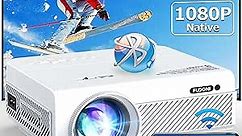 Projector with WiFi and Bluetooth, FUDONI 5G WiFi Native 1080P Outdoor Projector 11000L Support 4K, Portable Movie Projector with Screen and Max 300", for iOS/Android/Laptop/TV Stick/HDMI/USB/VGA/TF
