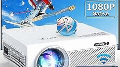 Projector with WiFi and Bluetooth, FUDONI 5G WiFi Native 1080P Outdoor Projector 11000L Support 4K, Portable Movie Projector with Screen and Max 300", for iOS/Android/Laptop/TV Stick/HDMI/USB/VGA/TF