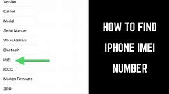 How to Find Apple iPhone or iPad IMEI Number
