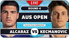 ALCARAZ vs KECMANOVIC • Australian Open 2024 (R4) • LIVE Tennis Play-by-Play Stream