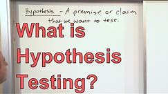 Intro to Hypothesis Testing in Statistics - Hypothesis Testing Statistics Problems & Examples
