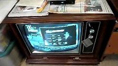 NOS Sylvania 22" B&W Console TV - mfd. June 1978