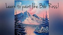 Bob Ross Painting tutorial by Certified Ross Instructor | Easy Mountain Landscape painting