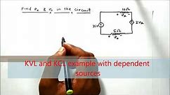 KVL and KCL for circuit with dependent and independent sources by Dr. Niraj Kumar VIT Chennai
