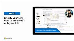 Emojify your lists - How to use emojis with you lists
