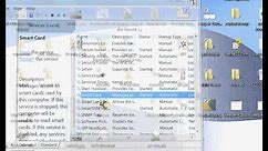How to enable the smart card service on Windows 7