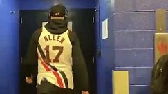 Josh Allen Arrives In A Buffalo Braves Jersey