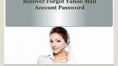 How to Recover Yahoo Mail Forgot Password