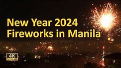 New Year 2024 Fireworks in Manila, Philippines