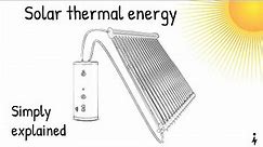 Solar thermal energy | Simply explained | Photovoltaics vs Solar thermal systems