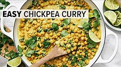 CHICKPEA CURRY | Easy Vegetarian Curry Recipe!