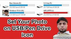 How to Change Pen-drive Icon into Your Image | Set your Photo on Pen Drive icon | Set Photo on USB |