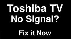 Toshiba TV No Signal - Fix it Now