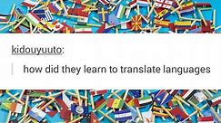 How did they learn to translate languages