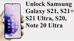 Forgot Password - How to Unlock Samsung Galaxy S21, S21+, S21 Ultra, Note 20 Ultra etc