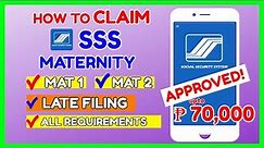 How to Apply SSS Maternity Benefit - SSS MAT 1, MAT 2, Maternity Late Filing Online