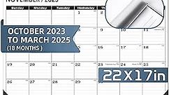 Large 22x17 Desk Calendar 2023-2024 - Professional Monthly Wall Calendar OCT.2023 - MAR.2025, Classic Black