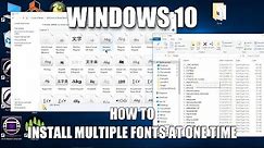 How to install multiple fonts at once, quick and easy