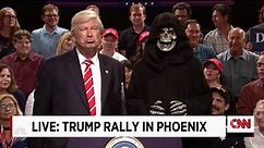 Alec Baldwin returns as Donald Trump to mock his Phoenix rally on SNL Weekend Update