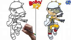 How to draw Boboiboy Solar || Step by Step