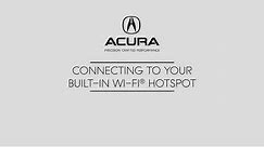 Activating Your Acura's Built-in Wi-Fi Hotspot