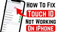 How to fix fingerprint not working in iPhone 2024 |How to fix touch id not working on iPhone / iPad