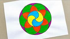 How to Draw a Geometric Circle Pattern step by step in easy way | Geometric Circle Art | Mandala
