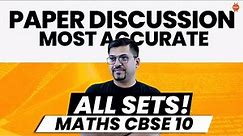 Maths Class 10 Paper Discussion | All Sets Class 10th Maths Paper Solution | CBSE Class 10 Maths