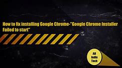 Can't uninstall Google Chrome - Web Browsing/Email and Other Internet Applications