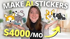 The EASIEST Side Hustle of 2024: Make AI STICKERS to Sell Online on Etsy Print on Demand